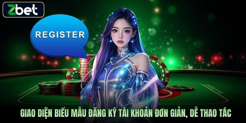 Giao diện biểu mẫu đăng ký tài khoản đơn giản, dễ thao tác