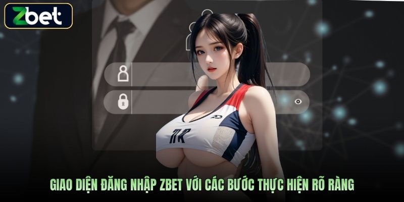 Giao diện đăng nhập Zbet với các bước thực hiện rõ ràng
